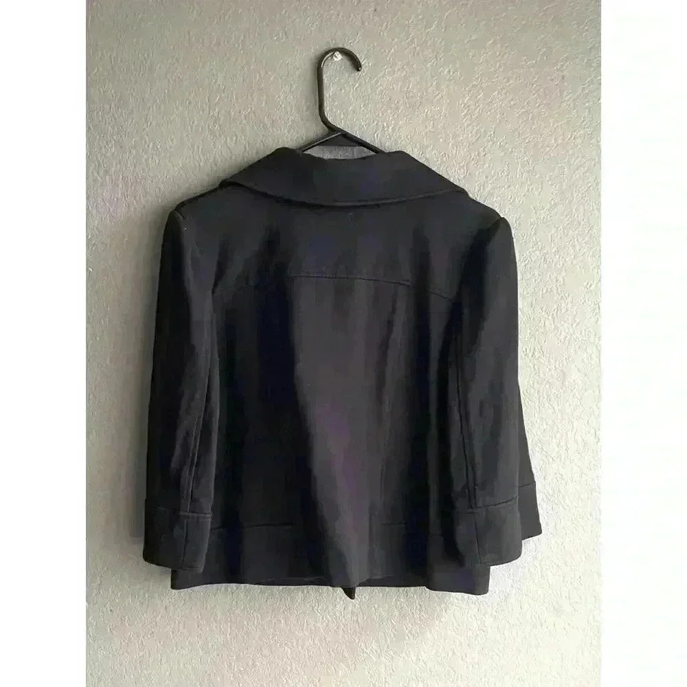 Women's Pendleton Black Rayon / Nylon Double-Breasted Blazer Jacket Size 4 EUC - Picture 6 of 8